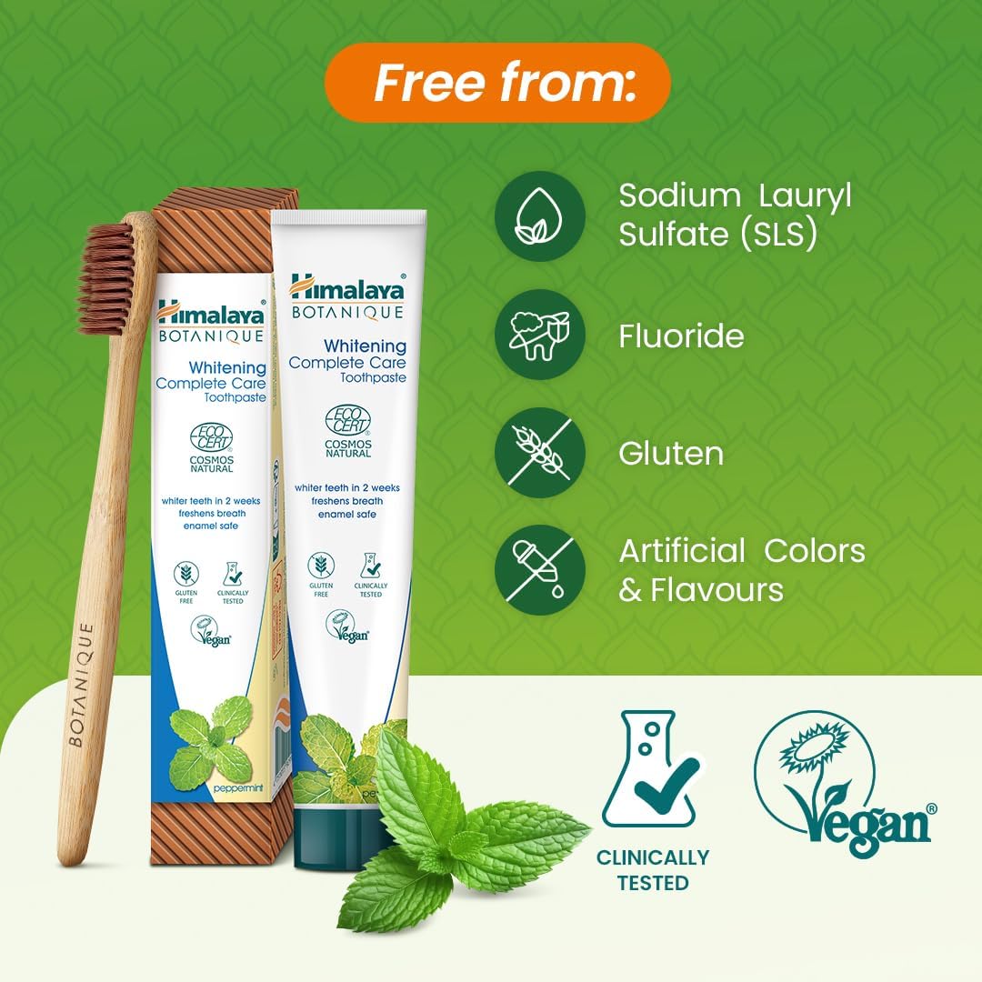 Thumbnail 5 de Himalaya Botanique Whitening Complete Care Dentifrice Menthe Poivrée – 75 ml, certifié Cosmos Natural