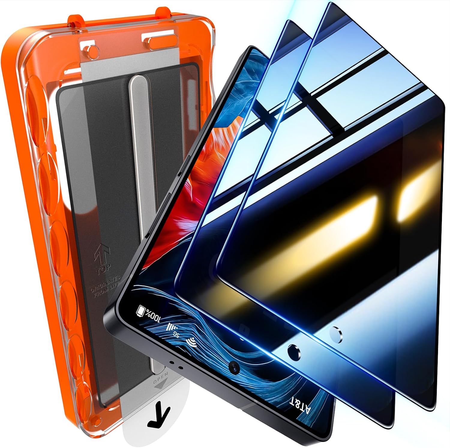 Detalle de UniqueMe S25 Ultra 2-Pack Privacy Protector