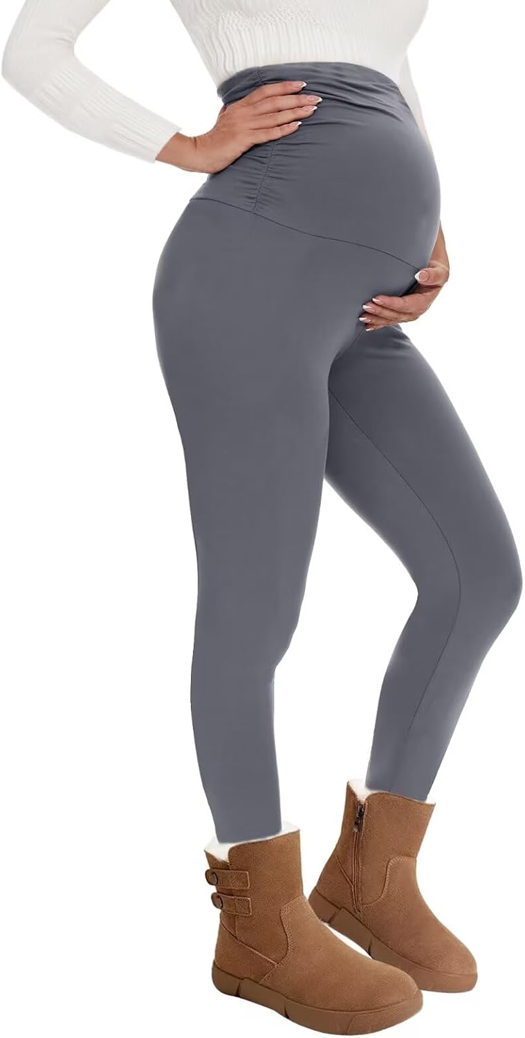 Thumbnail 3 de QGGQDD Thermal Maternity Leggings high-waist fleece-lined leggings