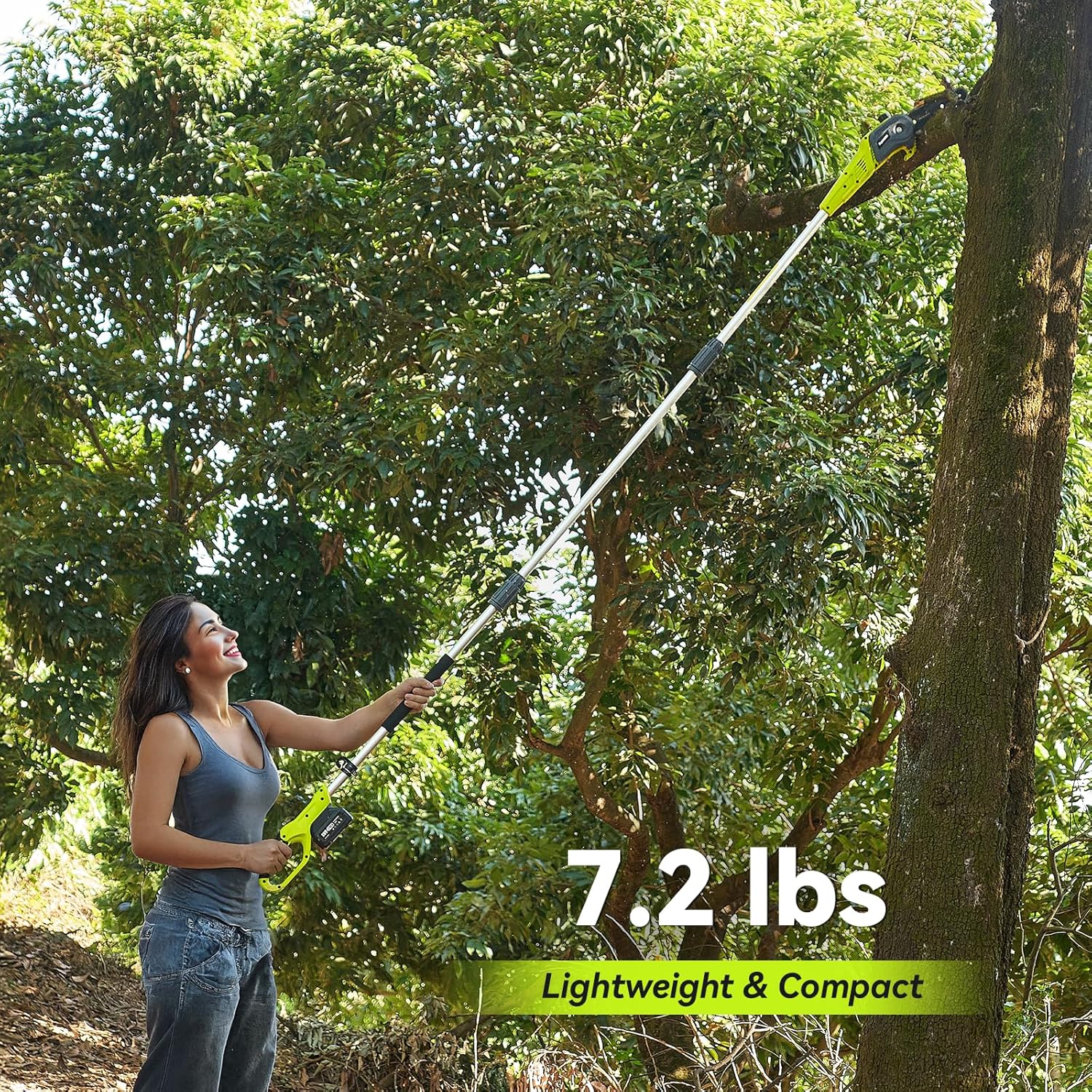 Thumbnail 4 de Supstable Motosega a batteria telescopica 8" con asta fino a 4,6 m e 2 batterie da 4000 mAh