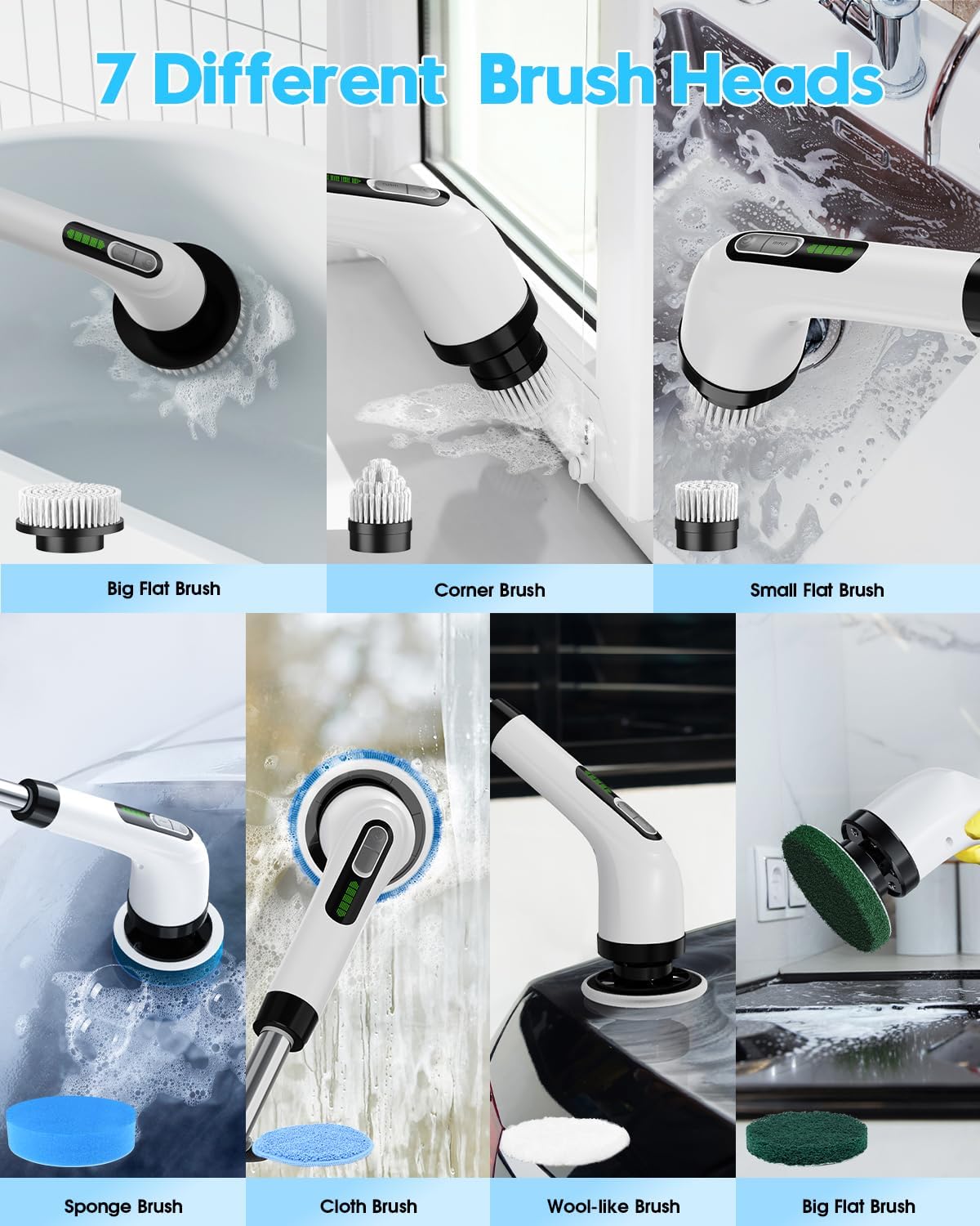Thumbnail 4 de Highyes Electric Spin Scrubber for Bathroom