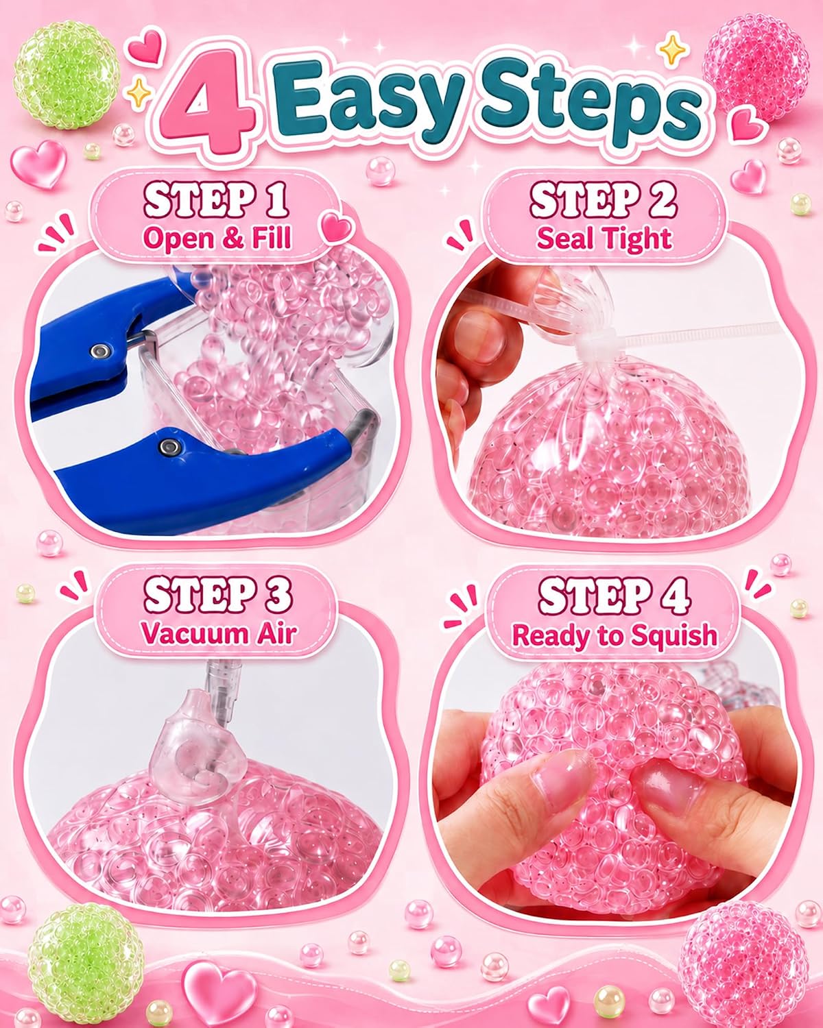 Detalle de TXGSDXS DIY Squishy Making Kit – Create Your Own Squisy Stress Balls