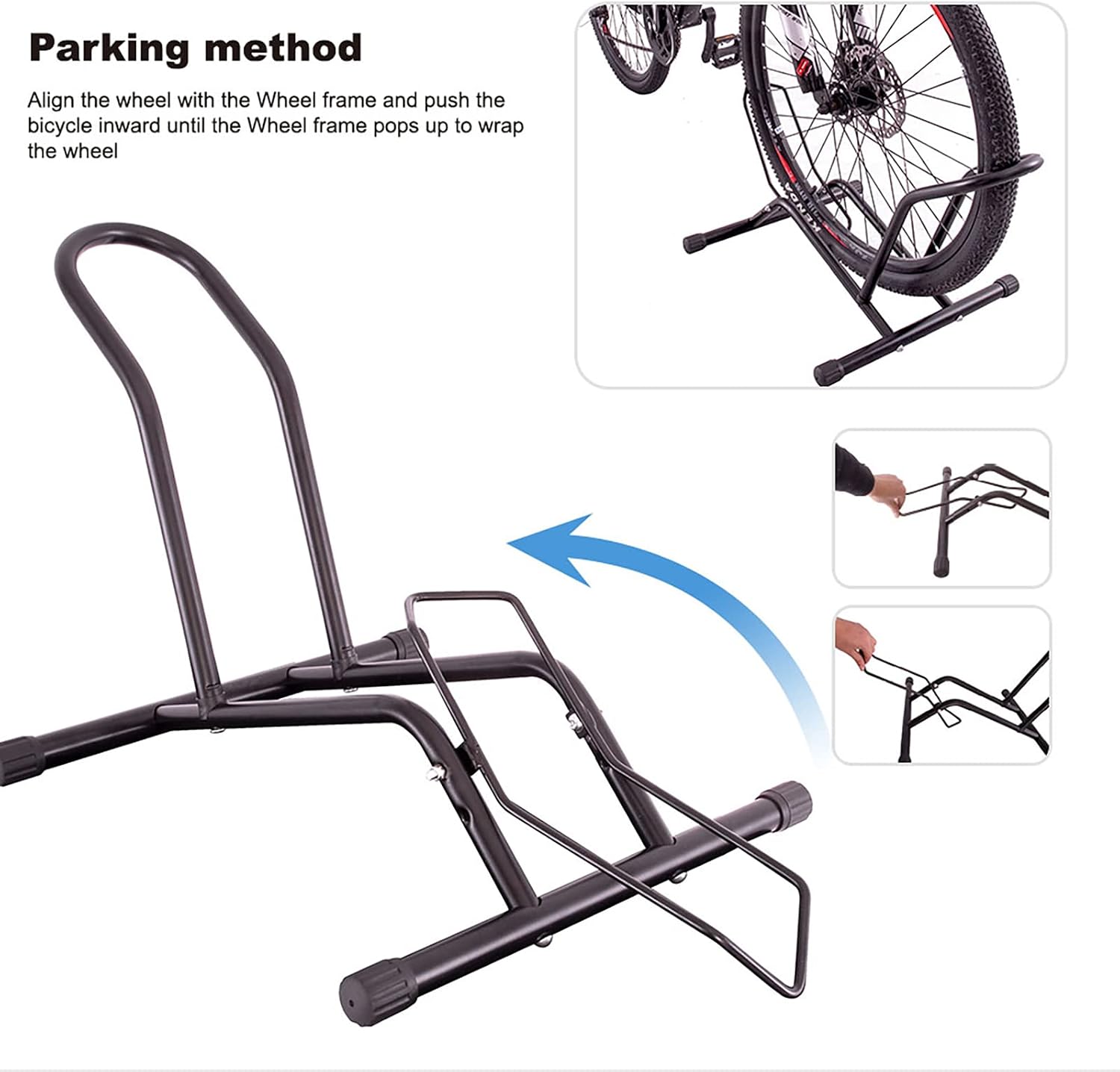 Thumbnail 1 de MEGHNA Professional Boden-Fahrradständer (freistehend) für Reifen bis 29" – Ständer für Mountainbike, Rennrad & MTB in Schwarz