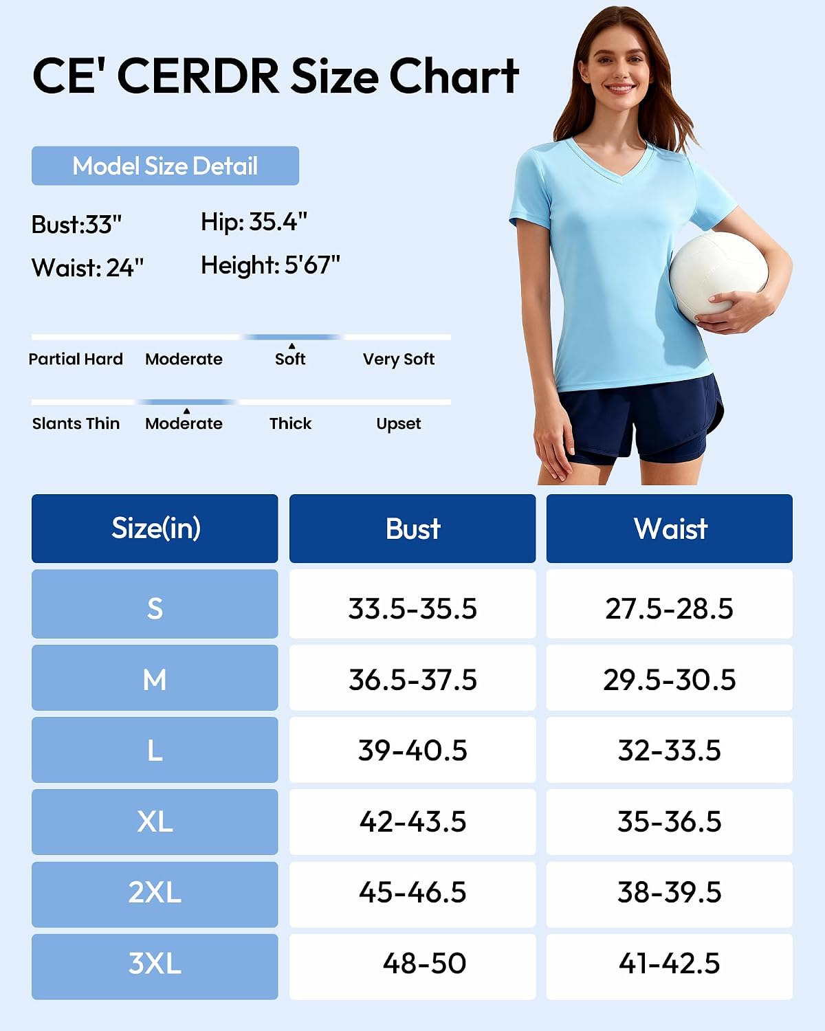 Thumbnail 5 de CE' CERDR 5/7 Pack Women's Quick-Dry V-Neck Workout T-Shirts