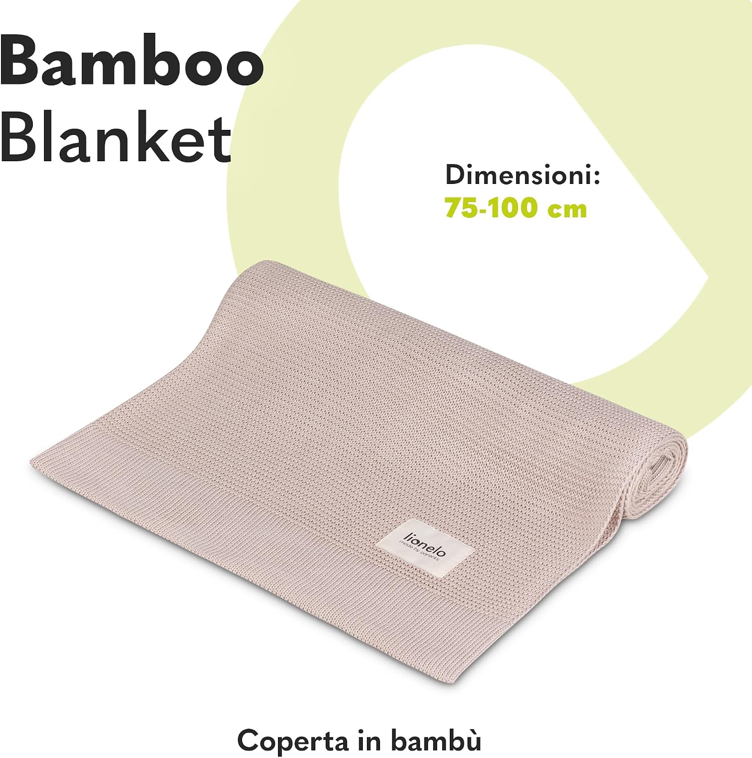 Thumbnail 1 de Lionelo Bamboo Blanket 100x75 cm: coperta leggera in cotone di bambù, multifunzione per neonati