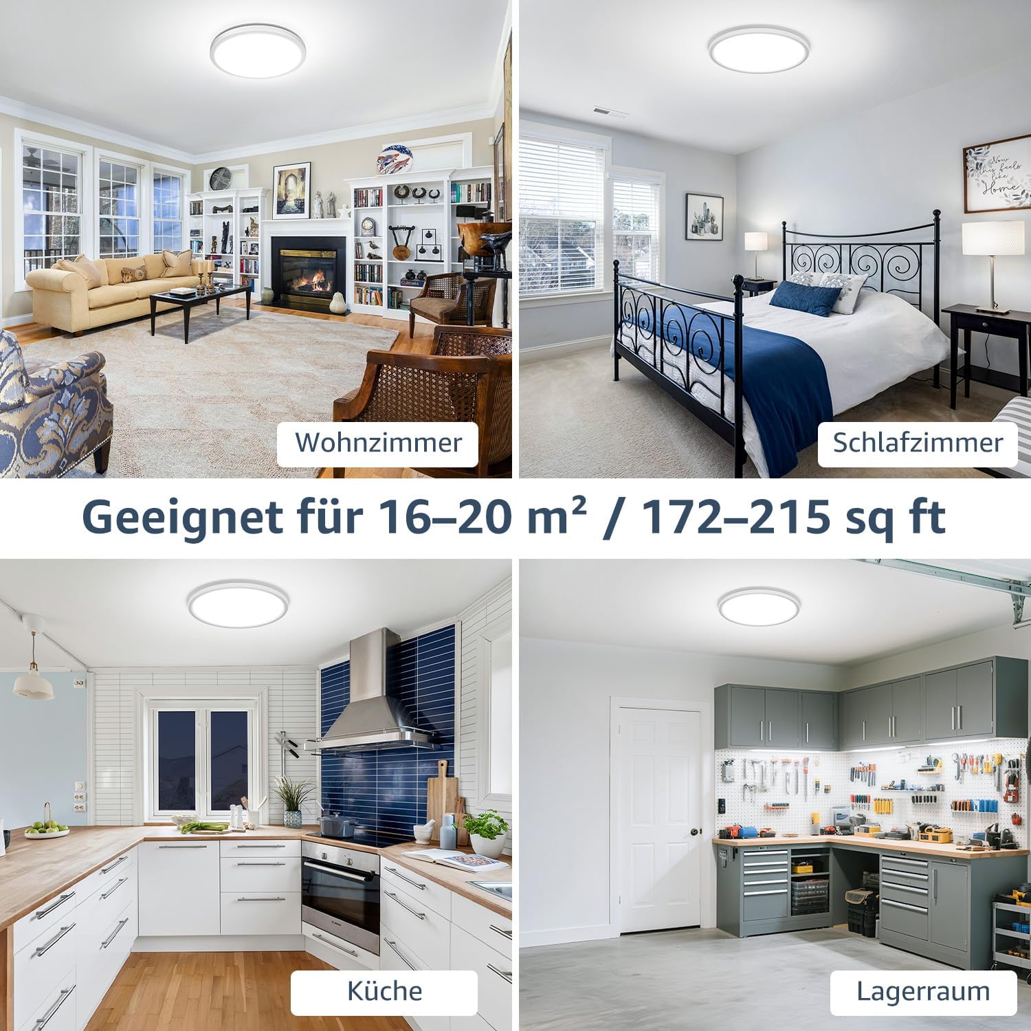 Thumbnail 5 de Lepro Deckenlampe 24W IP44 – Wasserfeste Deckenleuchte mit 5000K, 2400 lm Ø29,3 cm