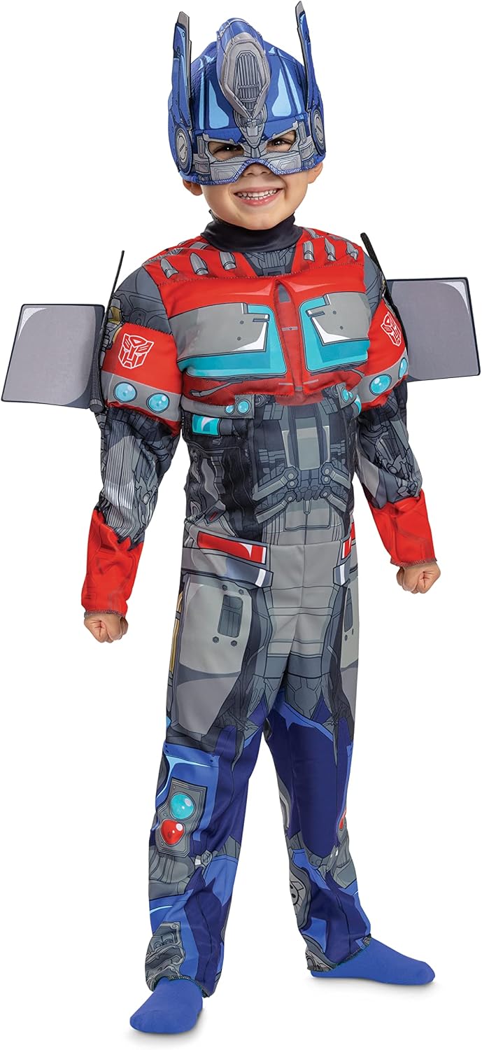 Detalle de Disguise Optimus Prime Toddler Costume with Padded Muscle Jumpsuit and Mask