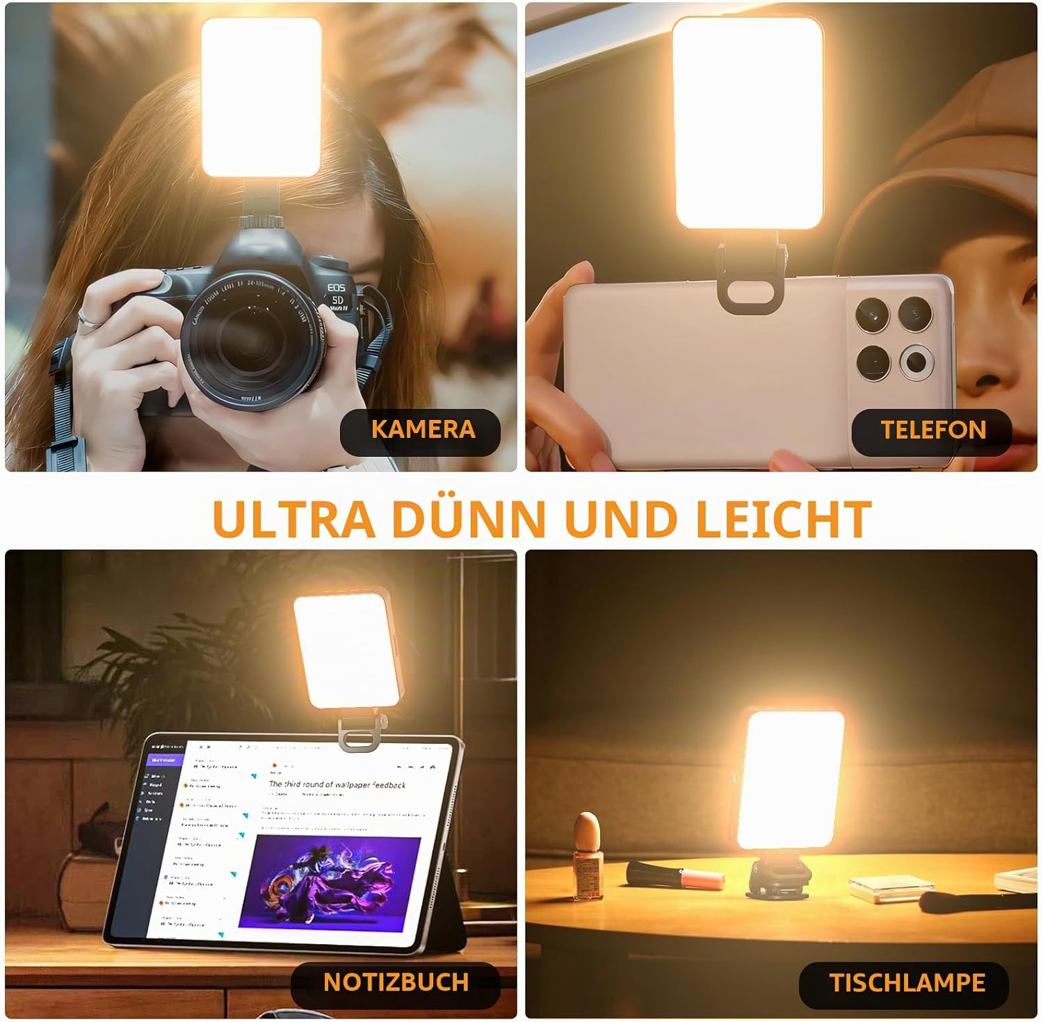 Thumbnail 6 de Magnetic Selfie Licht 128 LED, 3000–6500K Fotolicht