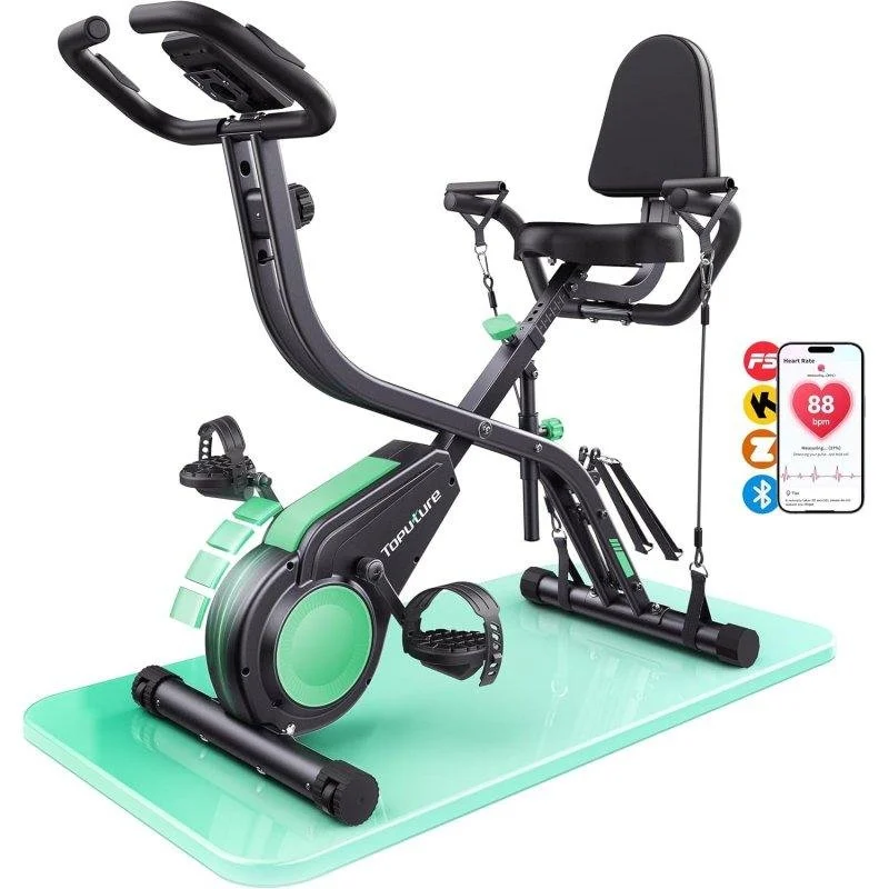 Detalle de Bicicleta Estática Plegable Toputure 5 en 1 con App y 16 Niveles de Resistencia