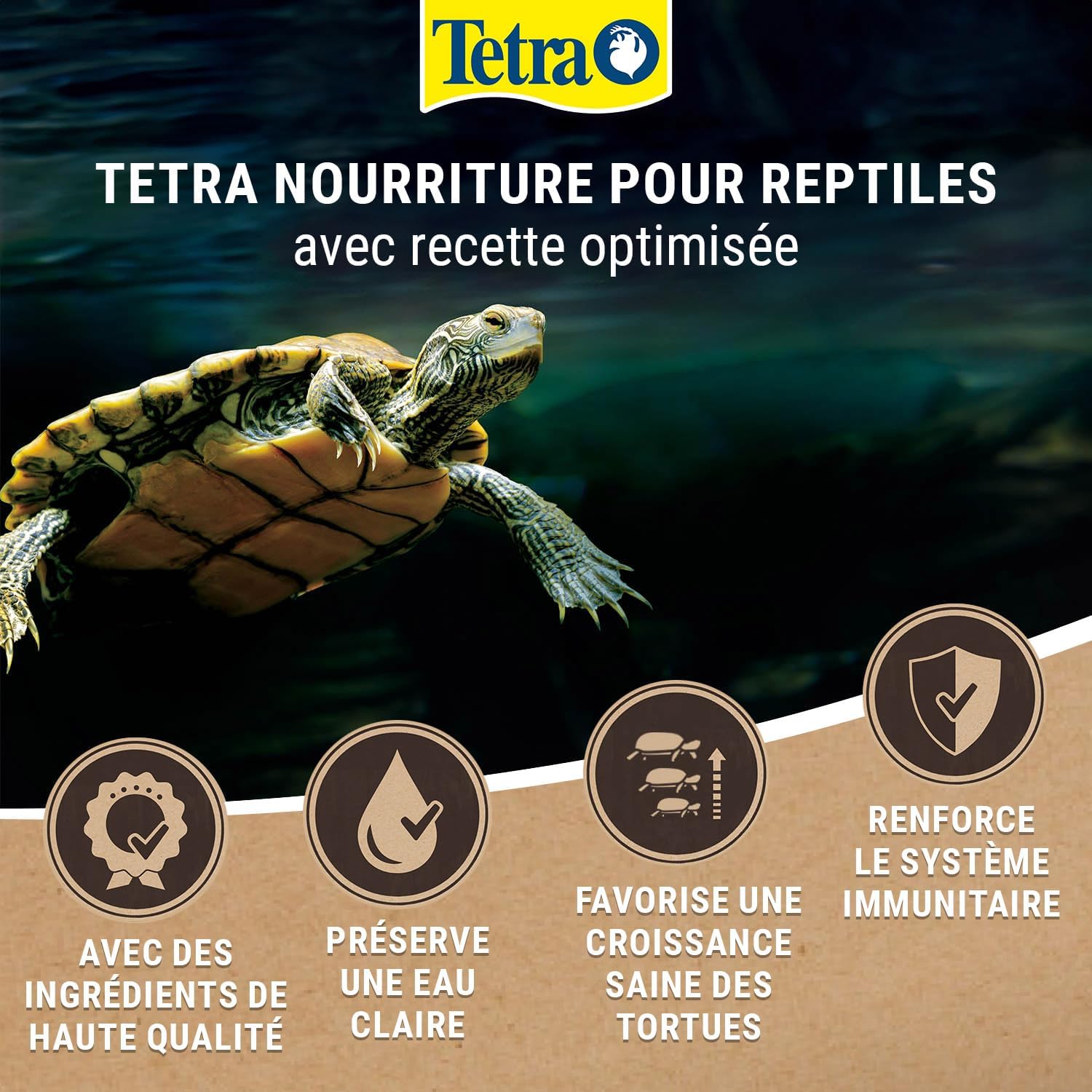 Detalle de TETRA Gammarus – Complément alimentaire naturel pour tortues d'eau (1 Litre) avec couvercle doseur