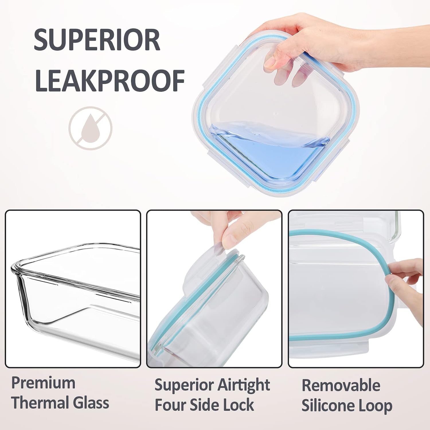 Thumbnail 3 de ROSOS Glass Food Storage Set 6-Pack 370ml