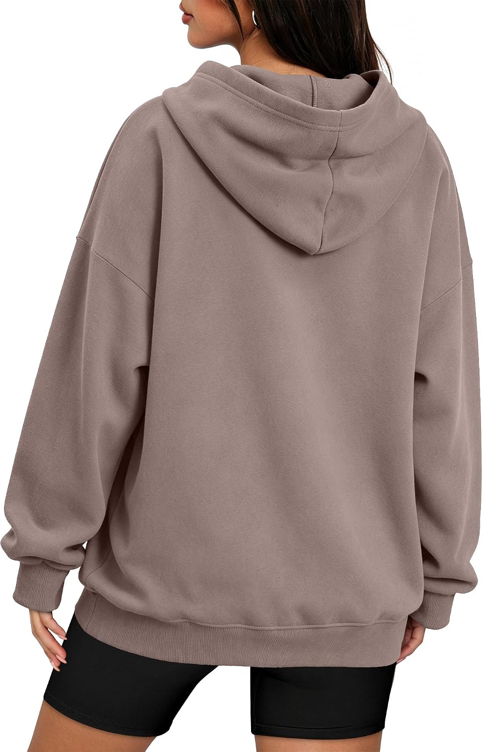 Detalle de onlypuff Women's Striped Oversized Fleece Hoodie Pullover