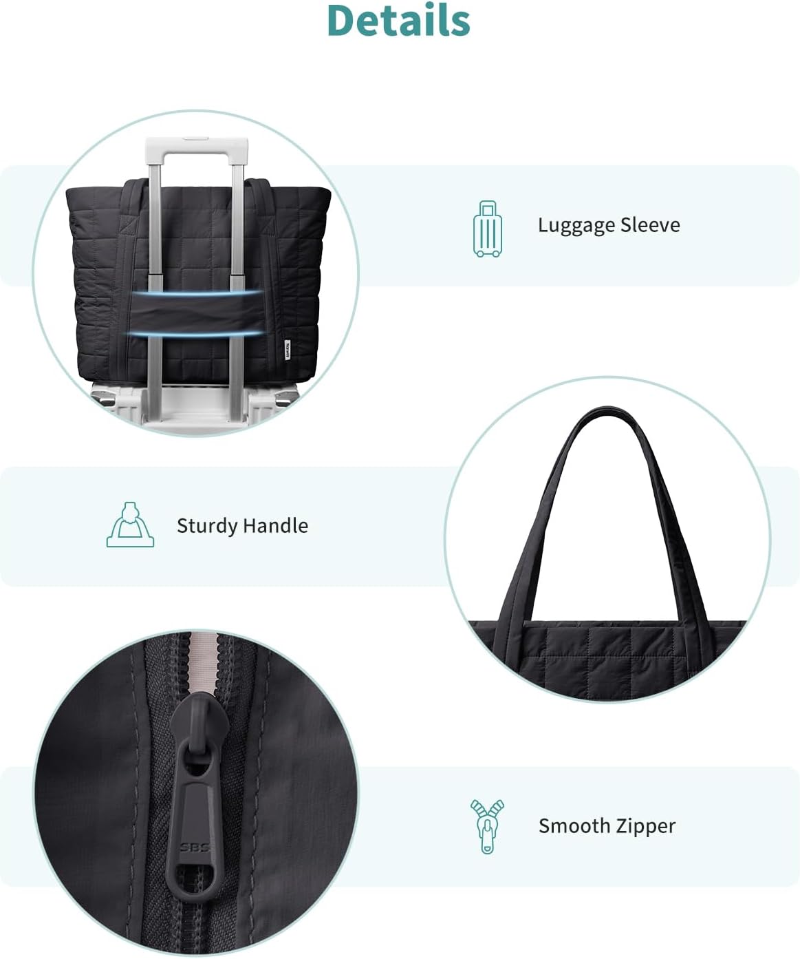Detalle 1 de Narwey quilted tote bag 15.6-inch laptop