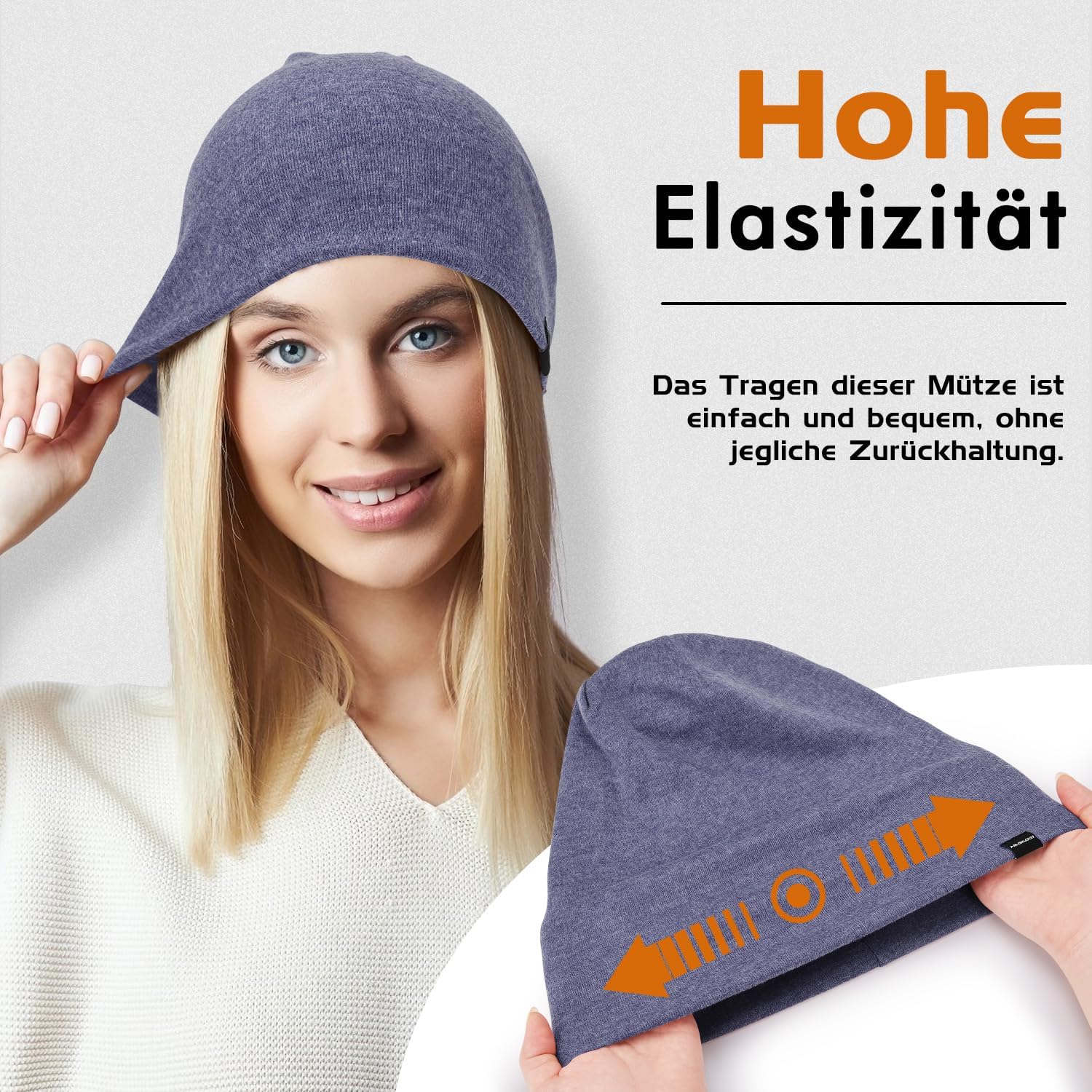 Detalle de Mütze Herren Damen Leichte Slouch Beanie – elastisch, atmungsaktiv und vielseitig