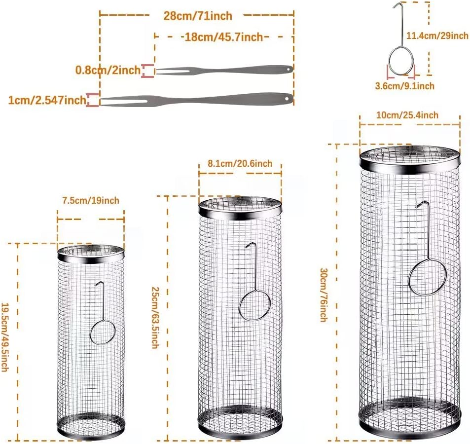 Detalle de Cestino per Griglia BBQ a Rete Tubo-Rotolante in Acciaio Inossidabile per Grigliate all'Aperto