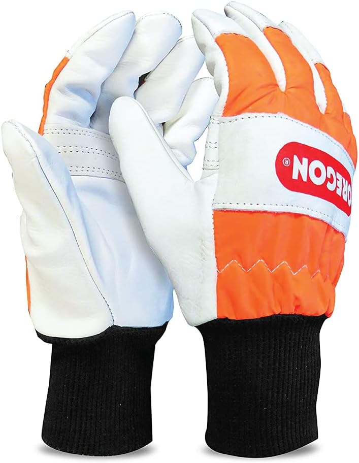 Detalle de Oregon Kettensägen-Schutzhandschuhe aus Leder (Linkshandschutz) – Größe 11 (XL) 91305XL