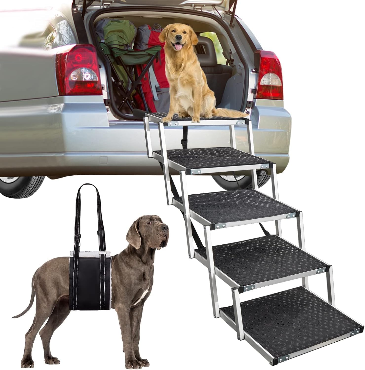 Detalle de Hundetreppe Auto klappbar 5 Stufen bis 80 kg