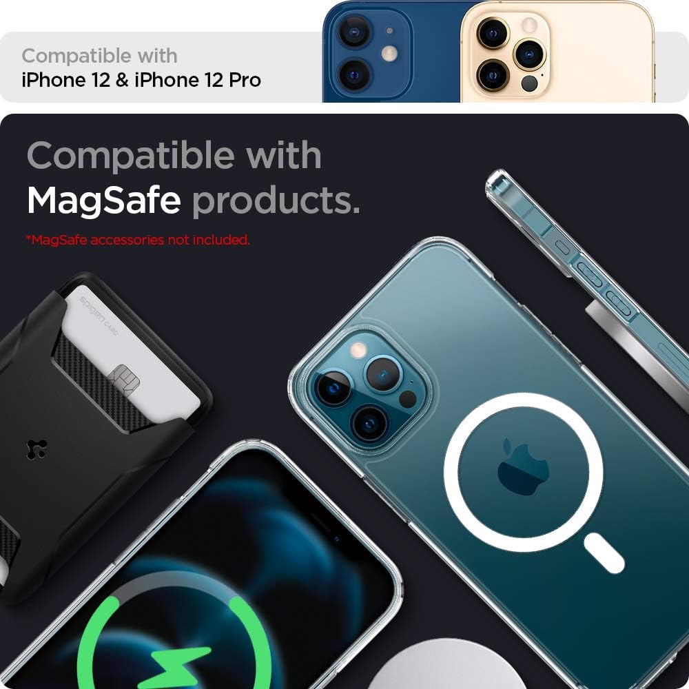 Detalle de Spigen Ultra Hybrid Magfit Coque iPhone 12/12 Pro anti-jaunissement