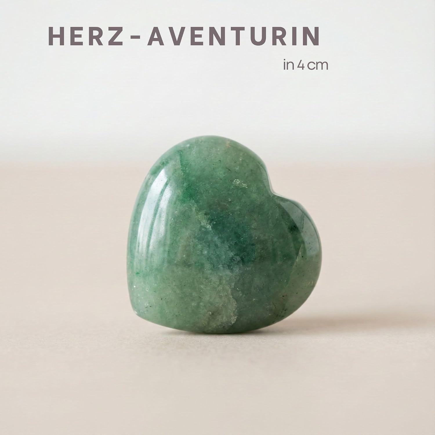 Thumbnail 1 de Milaboo 4 cm Herzstein, aventurijnen hart van natuursteen met groen fluwelen zakje