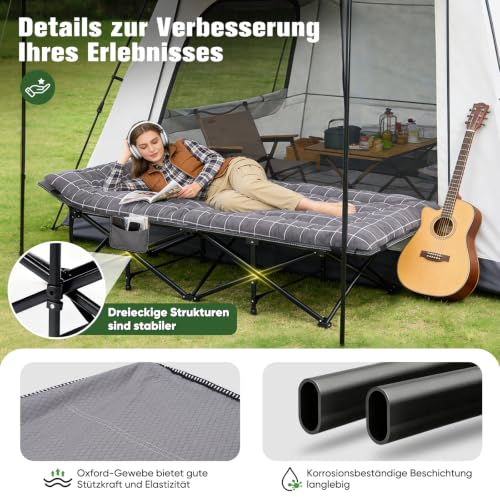 Thumbnail 3 de Sekey Feldbett Klappbar XXL 190 x 71 x 35 cm – stabil, bequem und vielseitig für Camping und Garten
