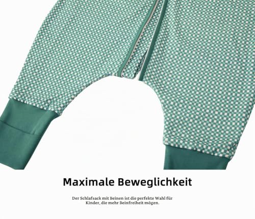 Thumbnail 6 de Chilsuessy Baby Schlafsack mit Füßen 1.5 Tog Grün Vogel, 90cm – Ganzjahres Schlafsack aus 100% Baumwolle