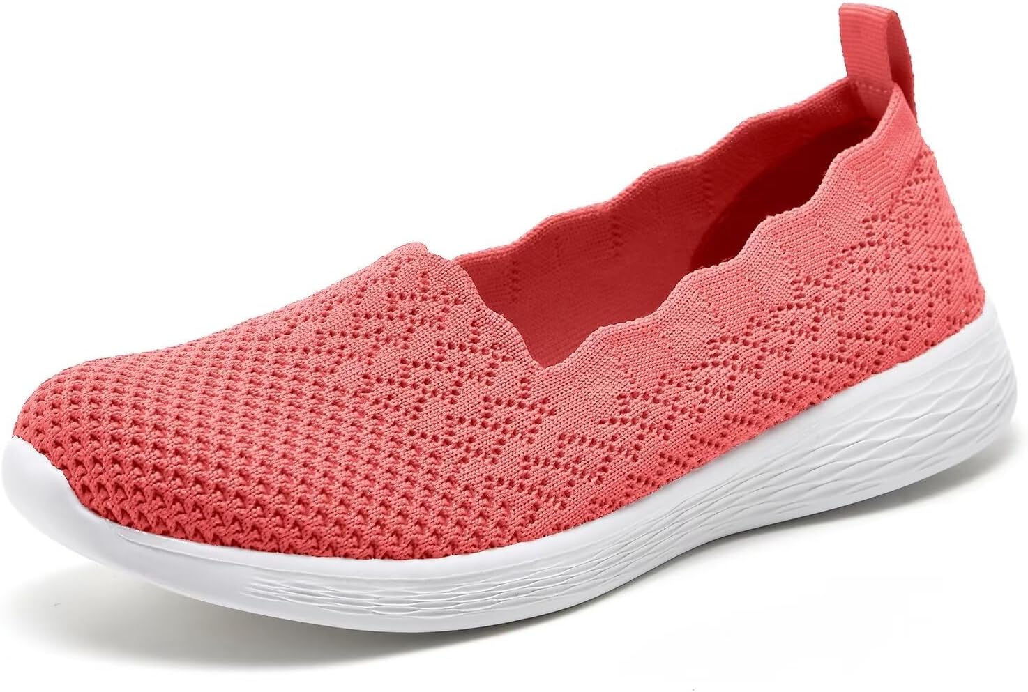 Detalle 2 de Puxowe Damen Slip-On Sneaker mit Mesh-Obermaterial und Memory-Schaum-Einlegesohle