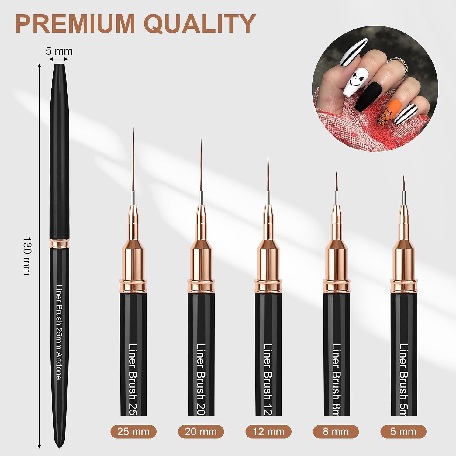 Thumbnail 1 de Artdone Metallic Nail Art Pens 5pcs 💅