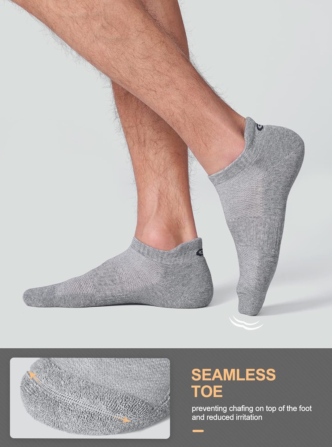 Thumbnail 2 de CS CELERSPORT 6-Pair Ankle Athletic Running Socks: Low Cut, Cushioned, Moisture-Wicking