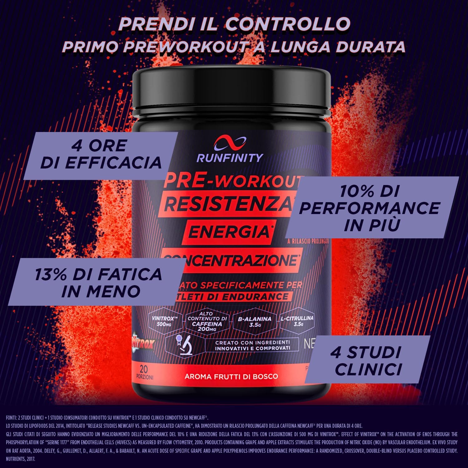 Thumbnail 1 de Pre Workout Runfinity – Booster di Energia a Lunga Durata per Prestazioni Massime
