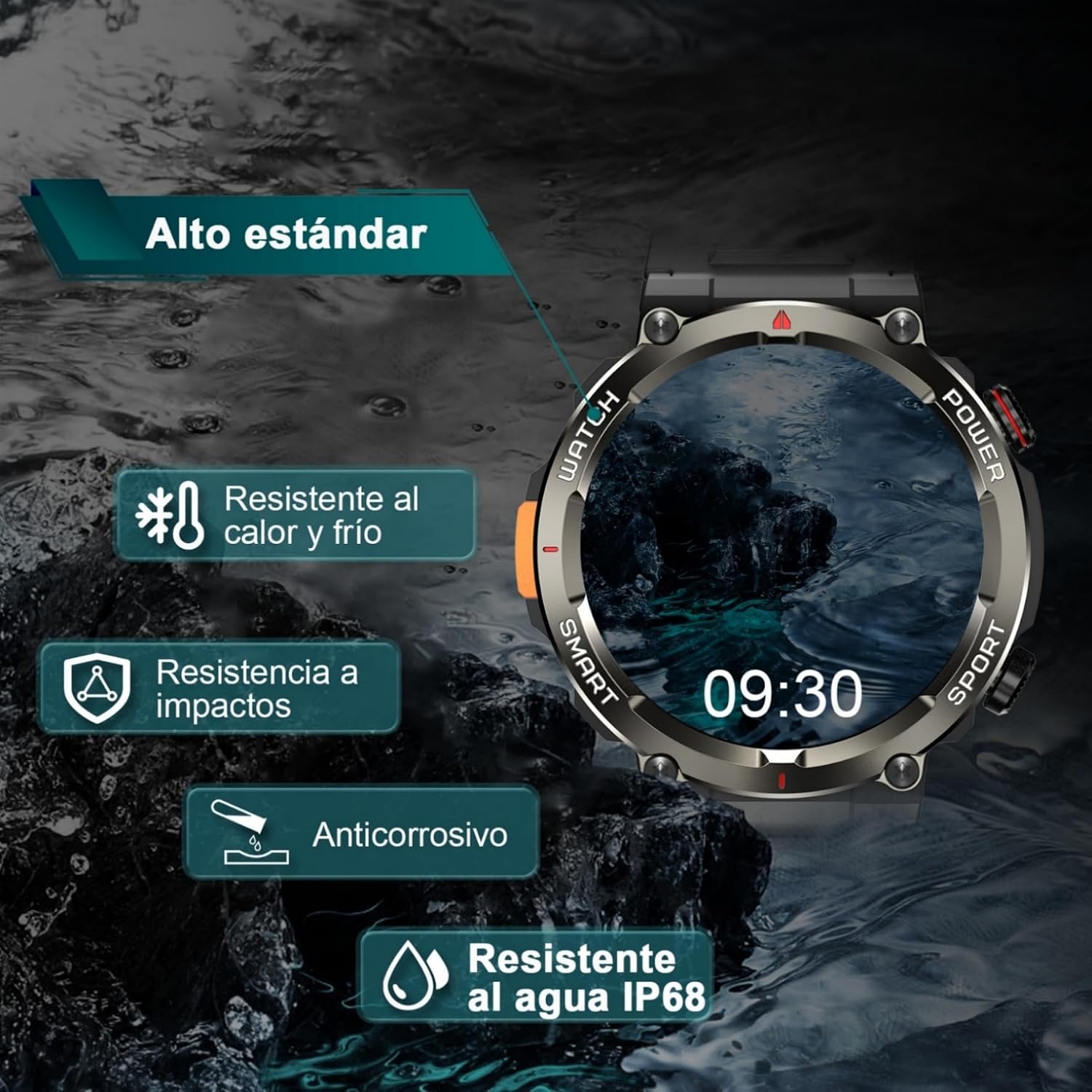 Detalle 2 de IOWODO Reloj Inteligente Hombre 1.45