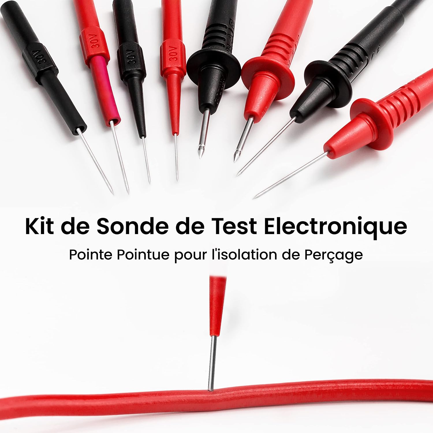 Thumbnail 5 de KAIWEETS Kit de cordons de test KT05 – 23 pièces, accessoire interchangeable pour multimètre
