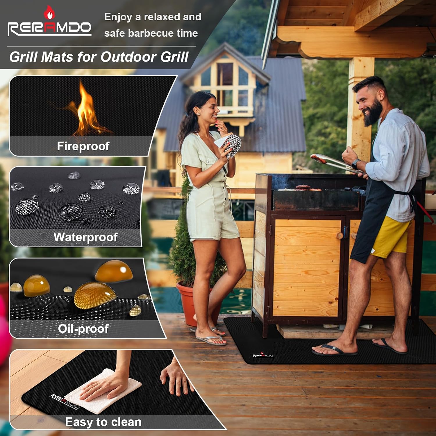 Thumbnail 2 de RERAMDO Grill Mat 48 x 30 Inch