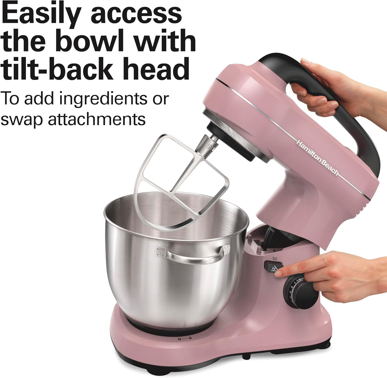 Thumbnail 5 de Hamilton Beach Electric Stand Mixer, 4 Quarts, Pink