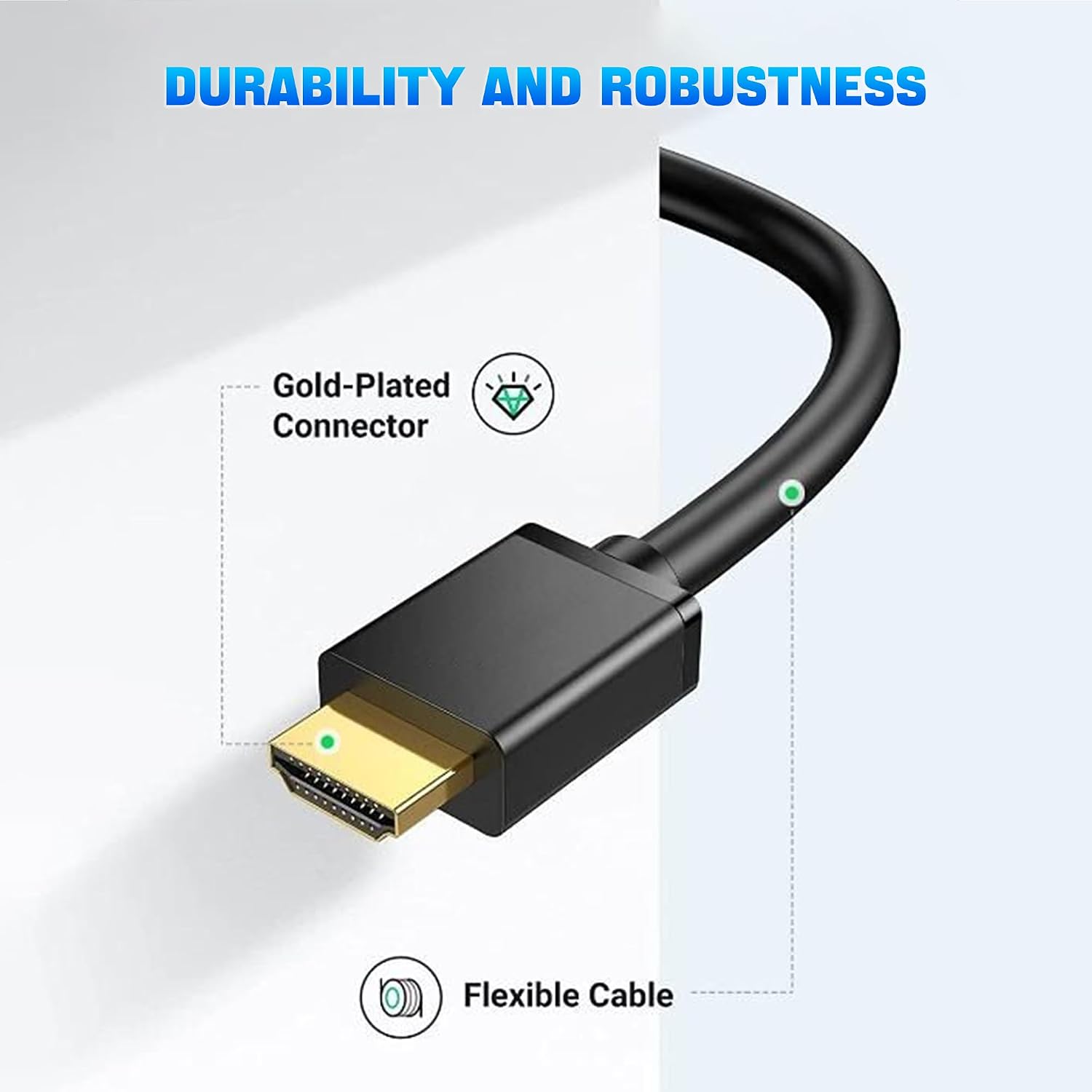 Detalle de Herfair USB A to HD Adapter Cable (Charging Only) – HDMI Charging Lead 1.8m