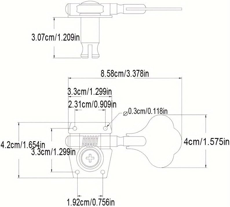 Thumbnail 5 de harpfeas XX035 2R2L Bass Tuning Pegs, Black Open-Gear 24:1