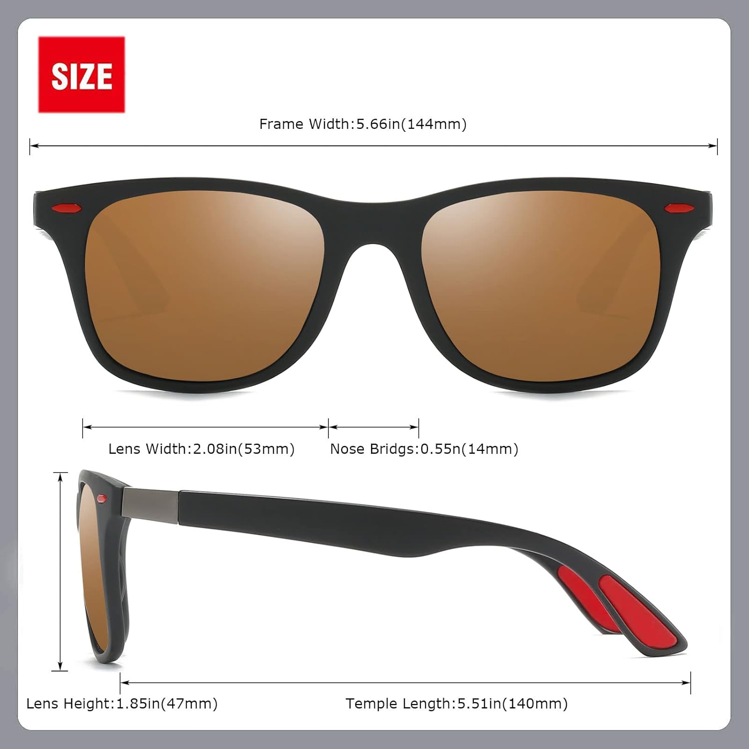 Detalle de Perfectmiaoxuan Occhiali da Sole Polarizzati UV400 per Uomo e Donna