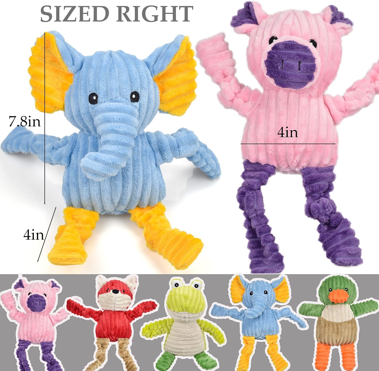 Detalle 2 de LECHONG 5-PACK Squeaky Dog Toys 5-pack