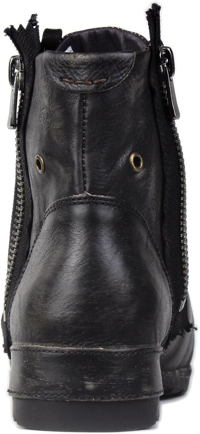 Detalle de OSSTONE Noir rétro – Bottes de Moto Cowboy pour hommes OS-5008-8-Retro-FR-R
