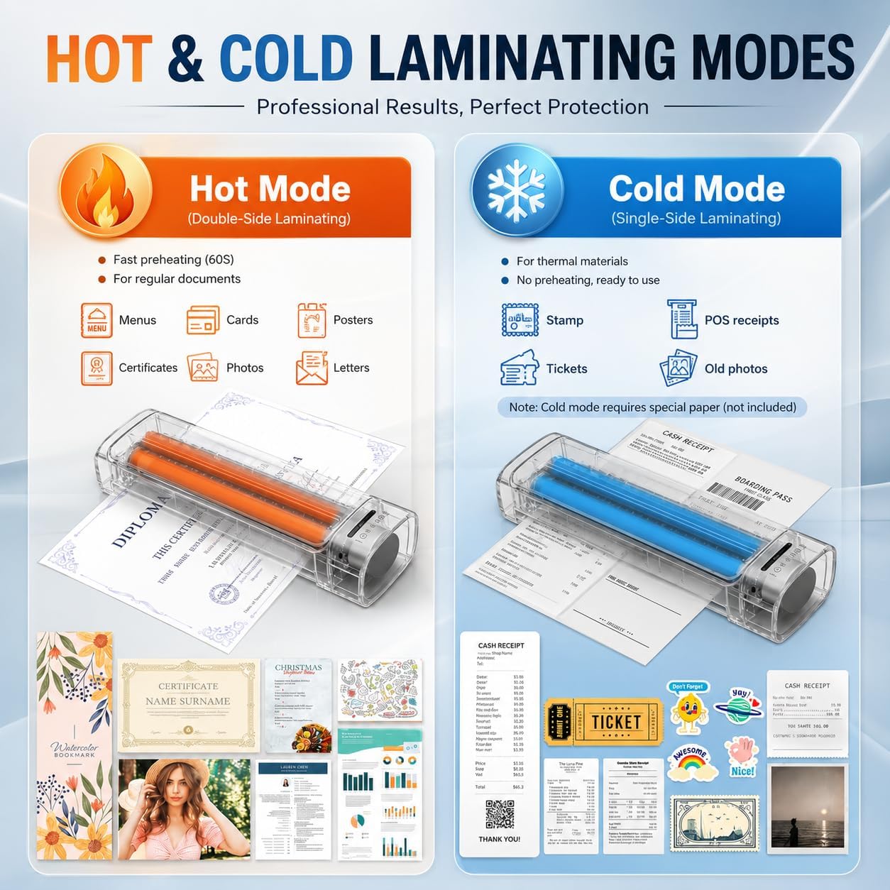 Detalle 2 de Elysine 13-Inch Laminator, A3 Hot and Cold, 60-Second Warm-Up