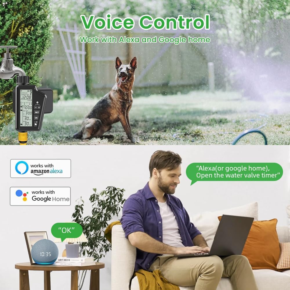 Thumbnail 2 de MIUCDA Timer Irrigazione WiFi: programmatore smart per rubinetto con app e ritardo pioggia