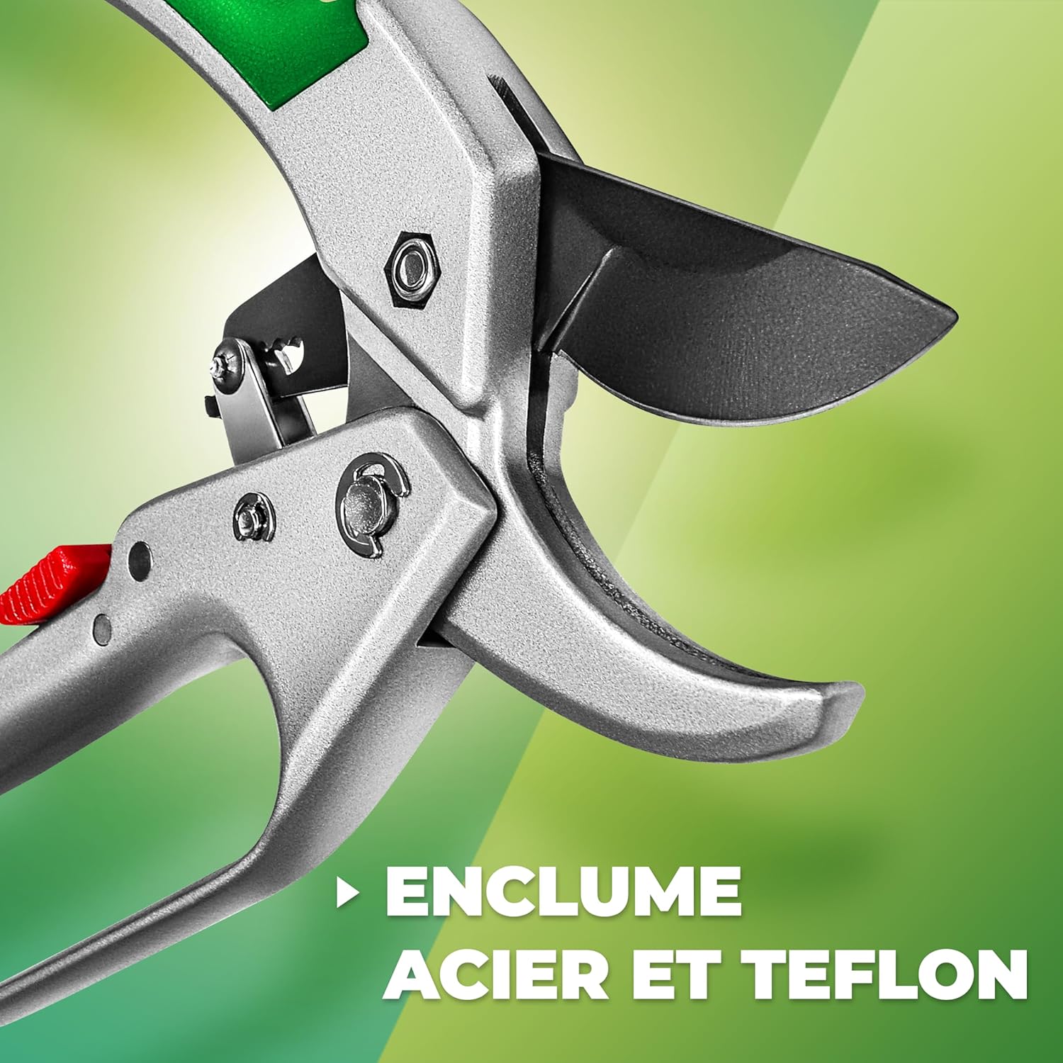 Thumbnail 1 de GRÜNTEK Sécateur de Jardin Professionnel à Cliquet Automatique et Enclume 20 cm – Condor