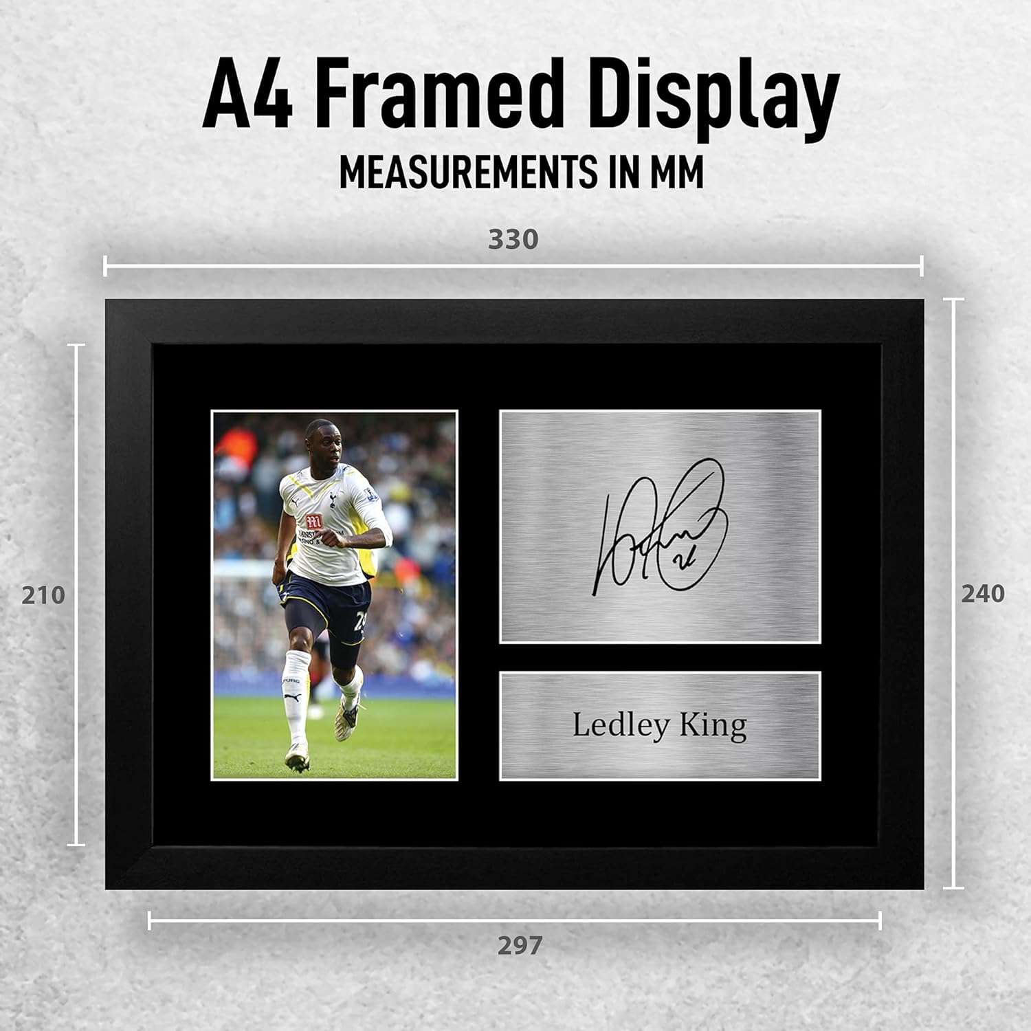Thumbnail 1 de HWC Trading FR A4 Ledley King Tottenham Hotspurs framed signed autograph picture (A4)