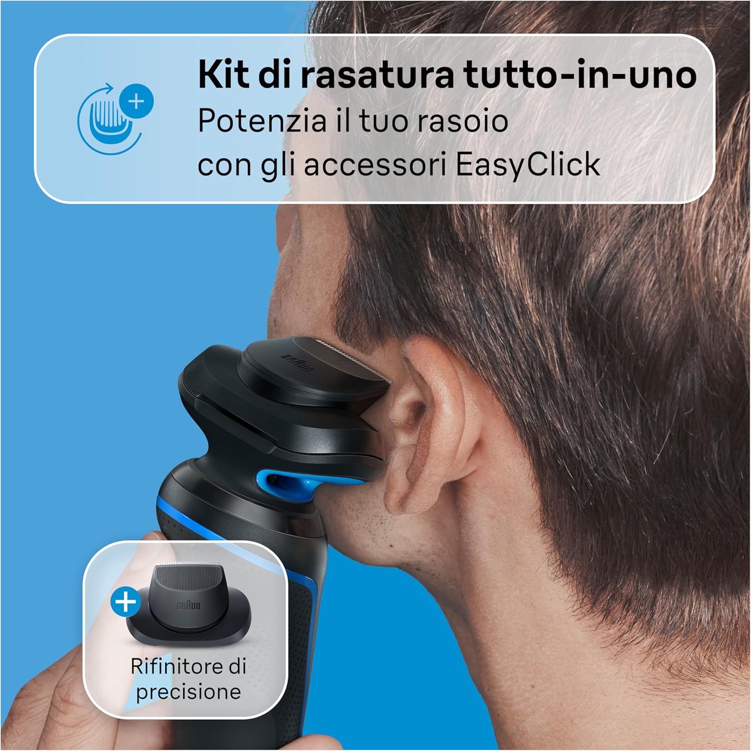 Detalle de Braun Series 5 Regolabarba Uomo – Rasatura profonda, Wet & Dry, rifinitore di precisione
