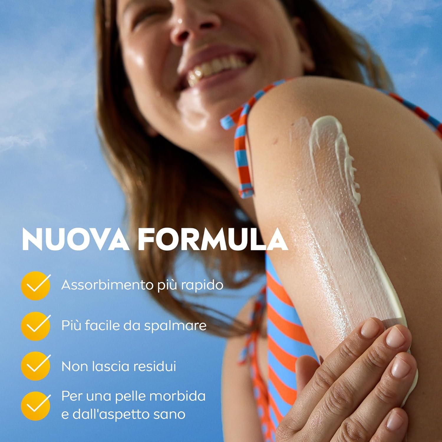 Detalle de NIVEA SUN Protect & Hydrate SPF 20, crema solare idratante 48h 200 ml con Vitamina C e Acido Ialuronico