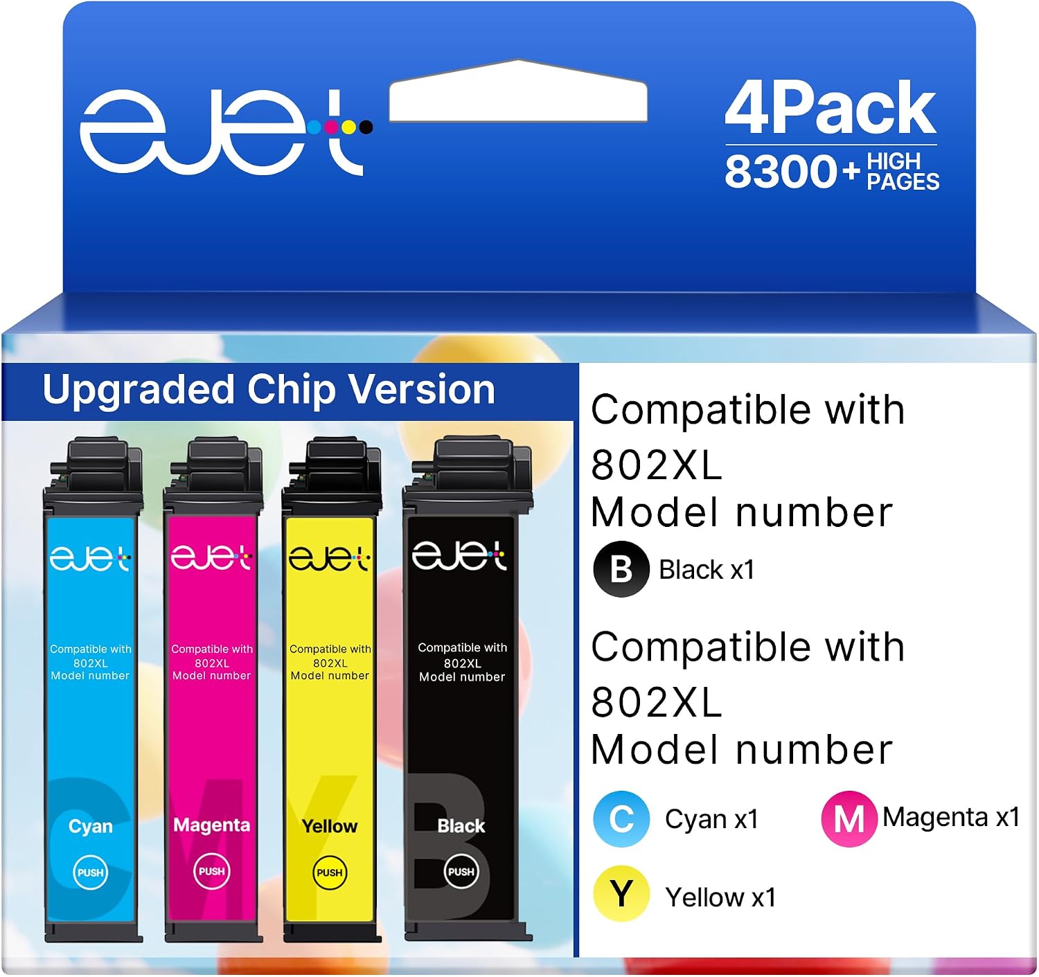 Detalle de 802XL 4-pack ink cartridges ๐จ