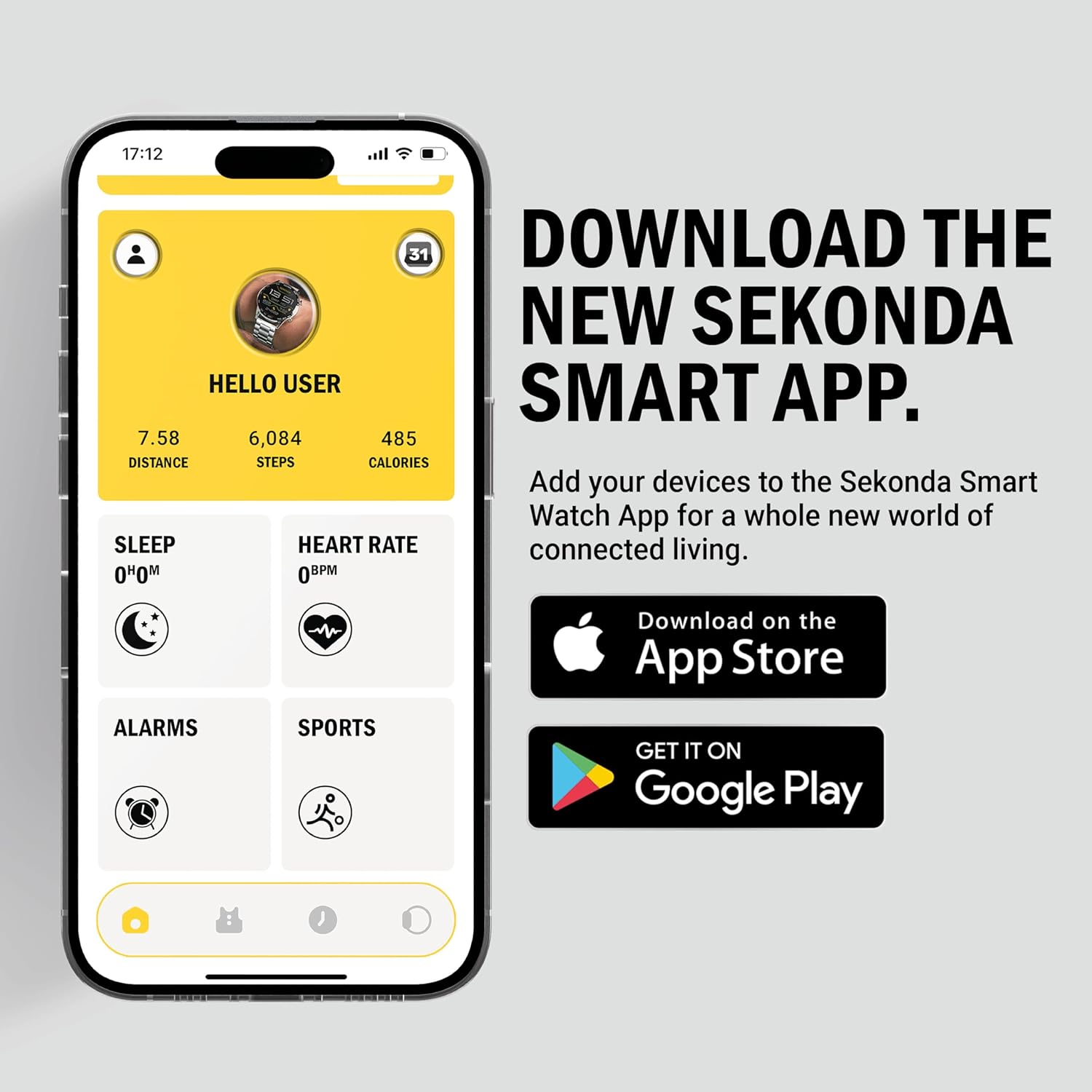 Thumbnail 4 de Sekonda Motion Plus Smart Watch 36mm (30221) with Silver Stainless-Steel Strap