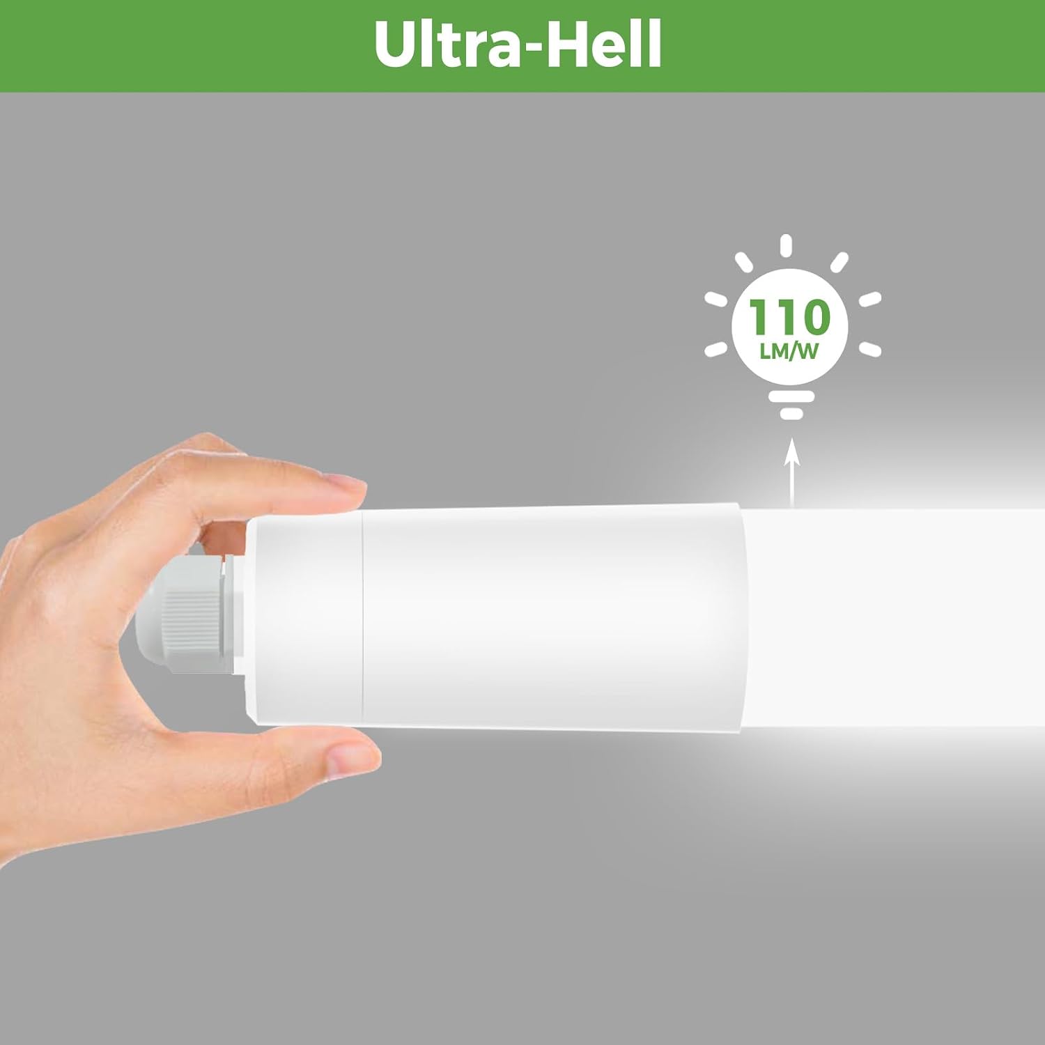 Thumbnail 1 de Zemty 4FT LED Batten Lights 36W 3960LM (IP65, 3CCT selectable) for shed, garage and workshop
