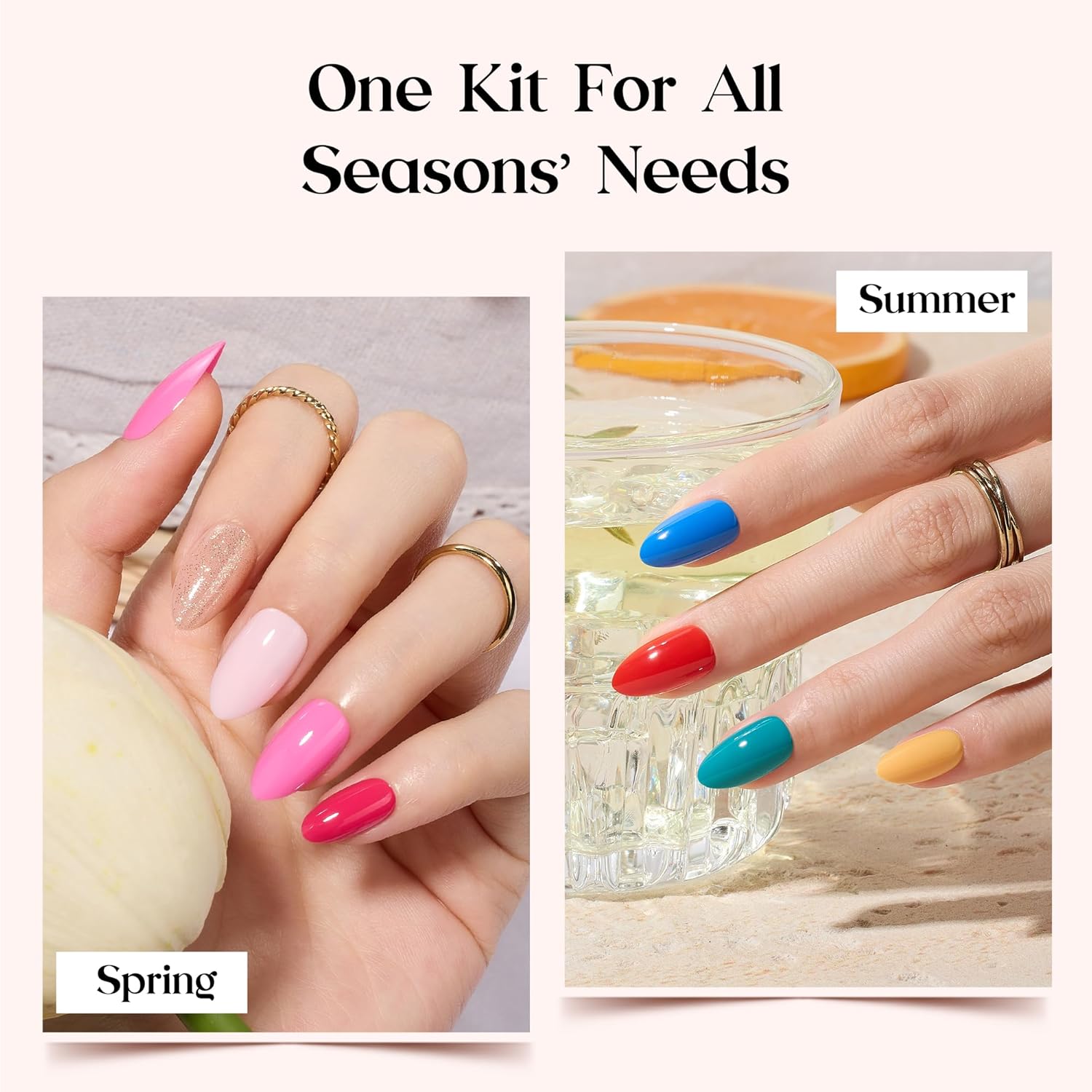 Thumbnail 3 de Beetles Rainbow Gleam Press On Nails Kit — 720 Pieces in 24 Colors (Short Almond) with Glue, Tabs, and Accessories