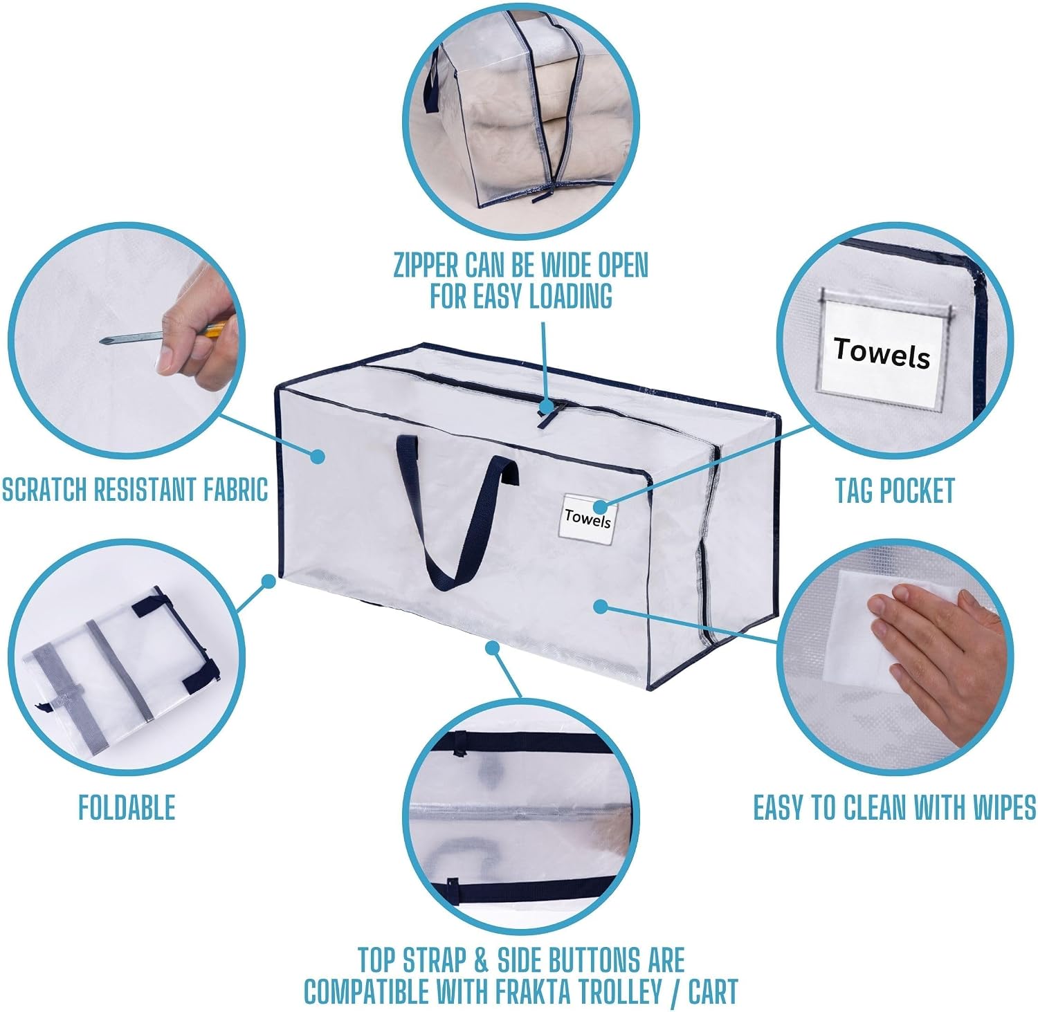 Thumbnail 6 de VENO 10-Pack Moving Bags with Backpack Straps