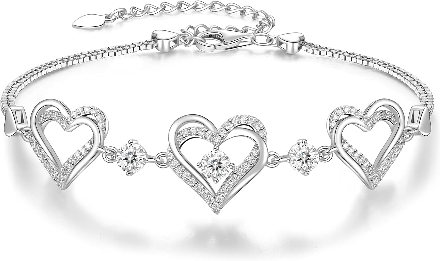 Detalle de CDE Armband 925 Sterling Silber Herz 12 Geburtssteine đź’Ť